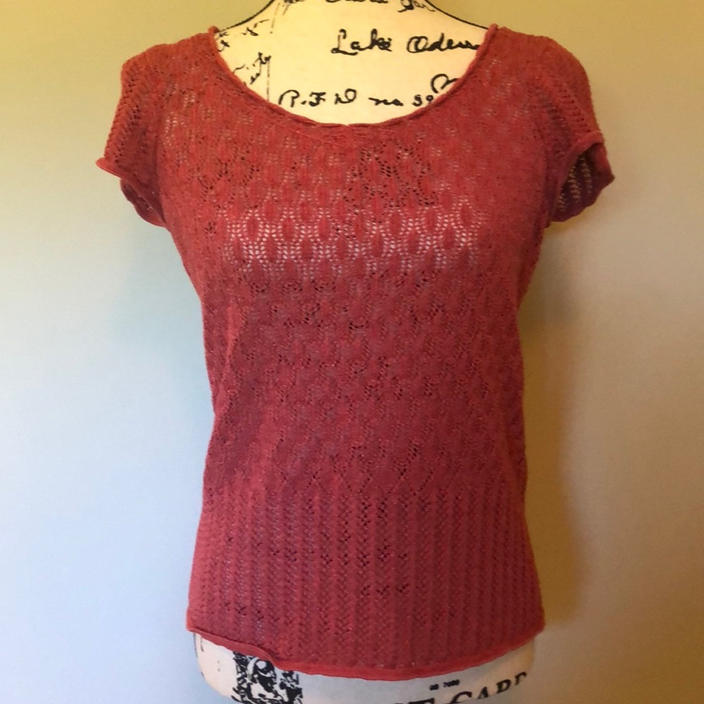 Emma James Knit Top Ladies Burnt Orange M Medium